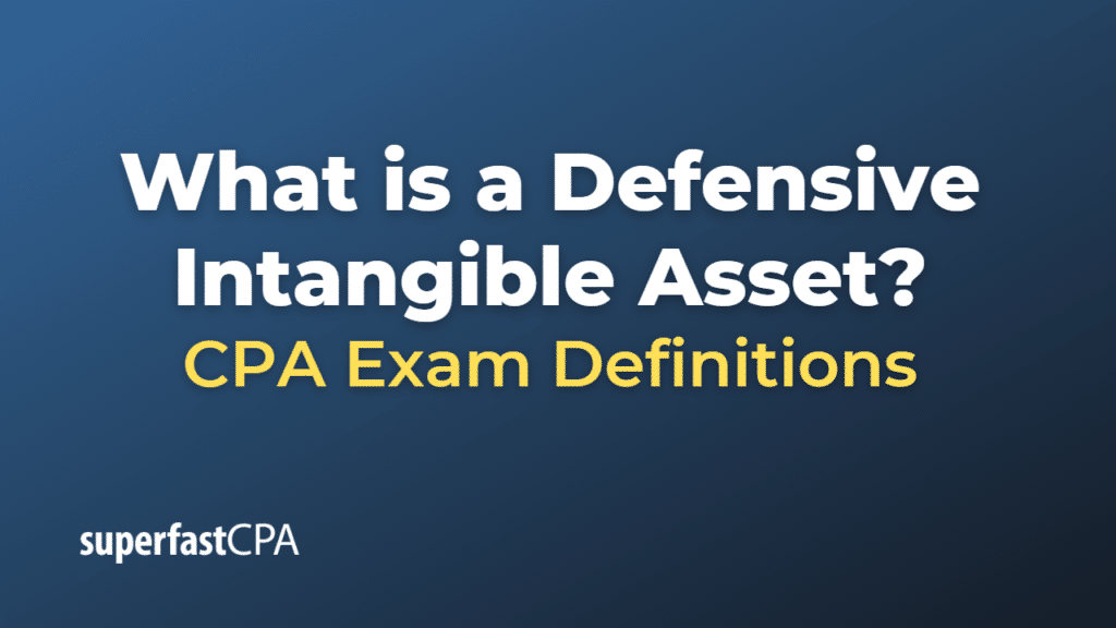 Defensive Intangible Asset