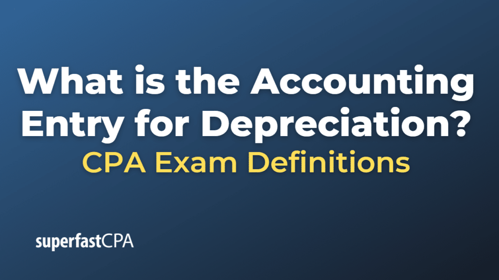 Depreciation Accounting Entry