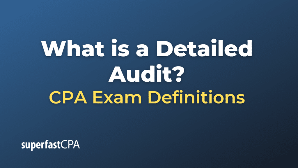 Detailed Audit