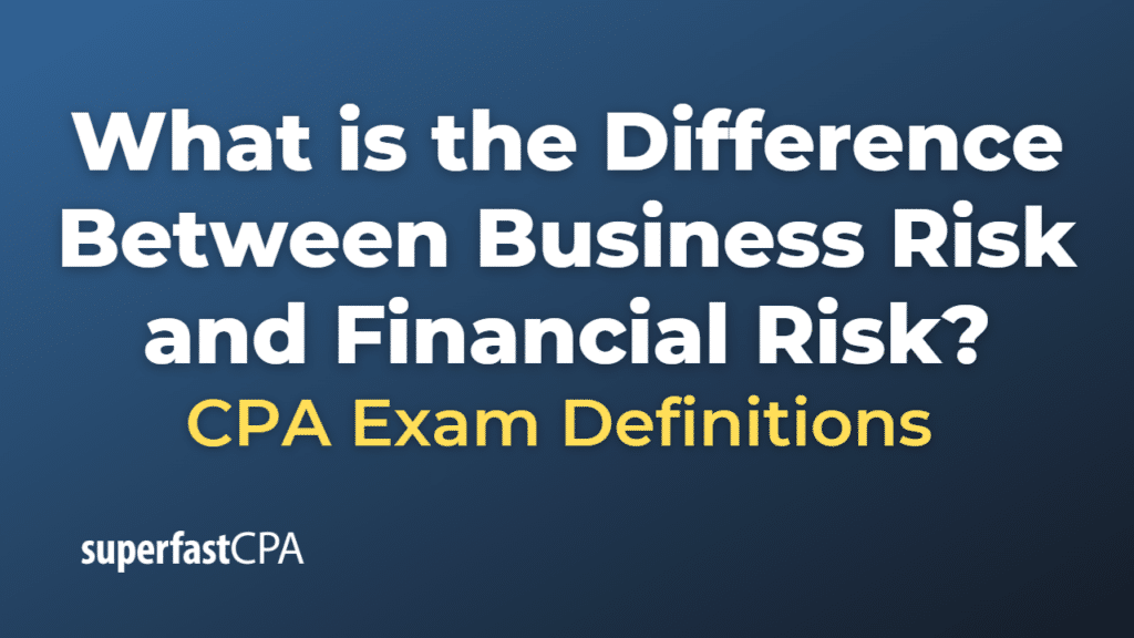 Difference Between Business Risk and Financial Risk