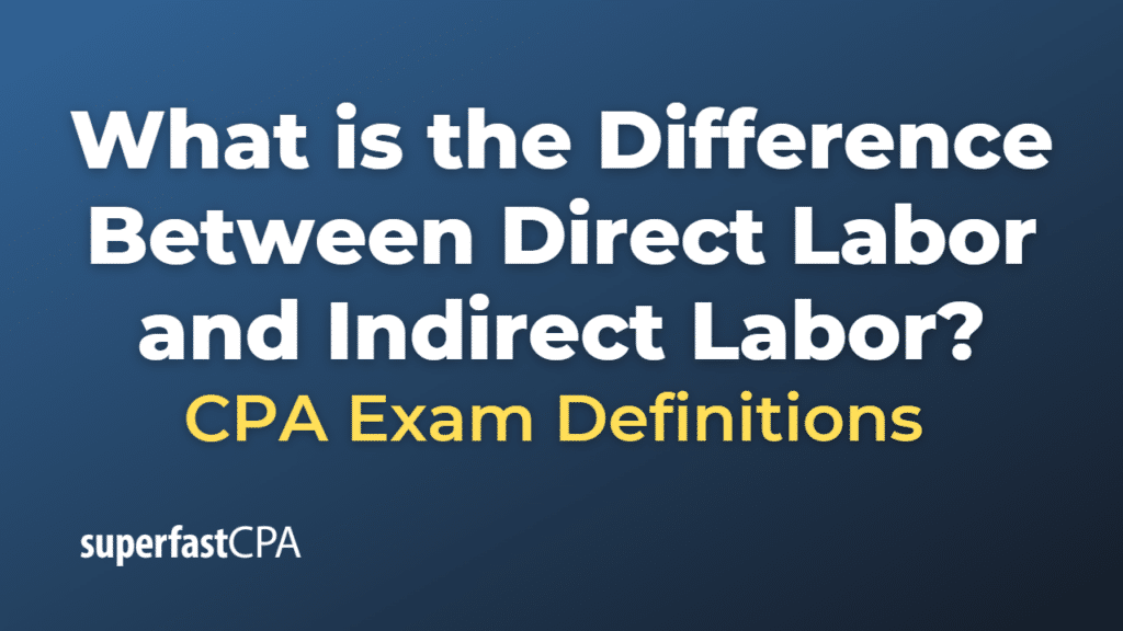 Difference Between Direct Labor and Indirect Labor