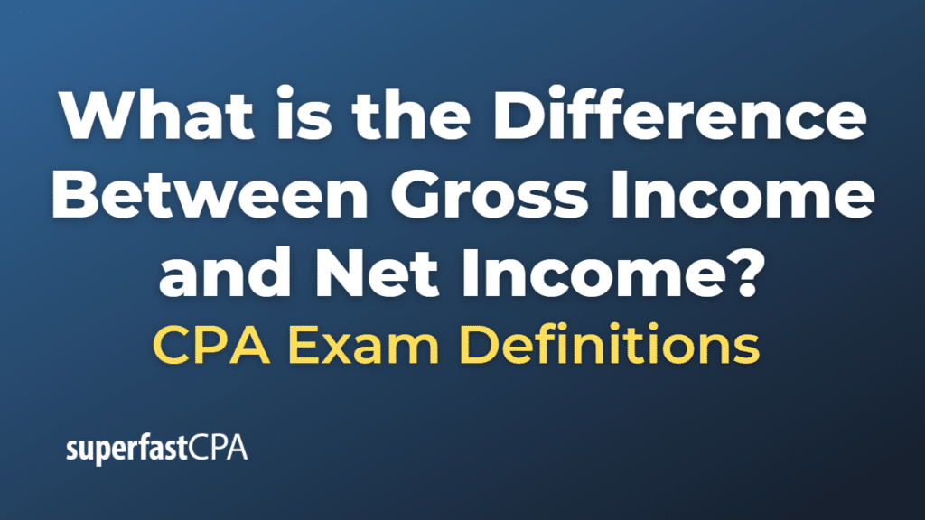 Difference Between Gross Income and Net Income