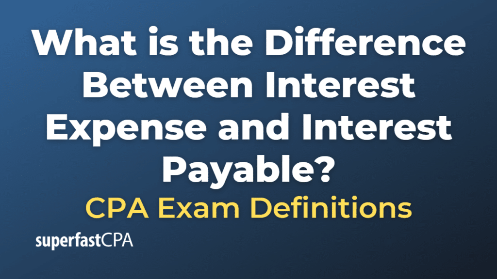 Difference Between Interest Expense and Interest Payable