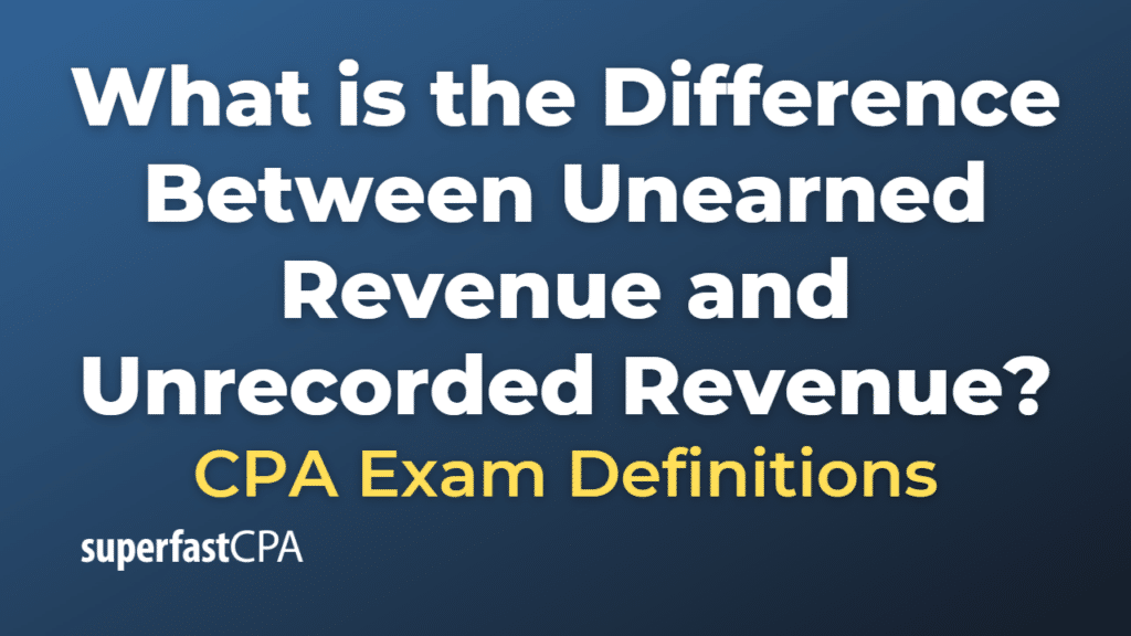 Difference Between Unearned Revenue and Unrecorded Revenue