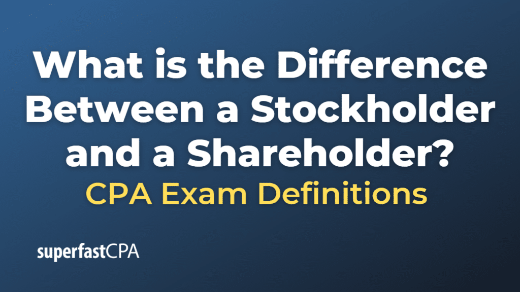 Difference Between a Stockholder and a Shareholder