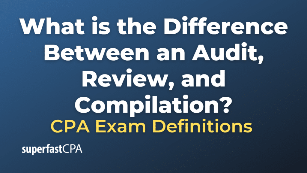 Difference Between an Audit, Review, and Compilation