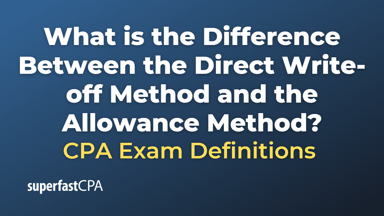 What is the Difference Between the Direct Writeoff Method and the