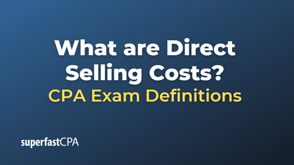 Direct Selling Costs