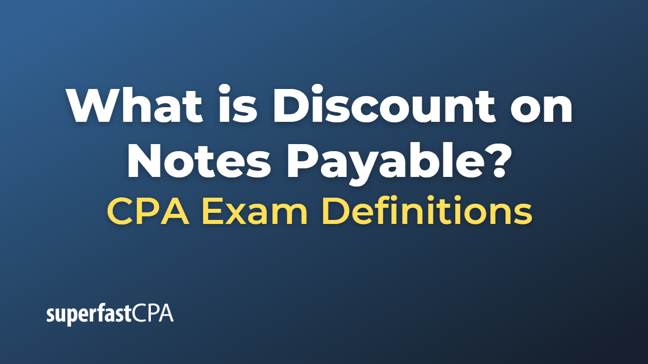 What is Discount on Notes Payable?