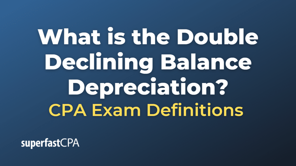 Double Declining Balance Depreciation