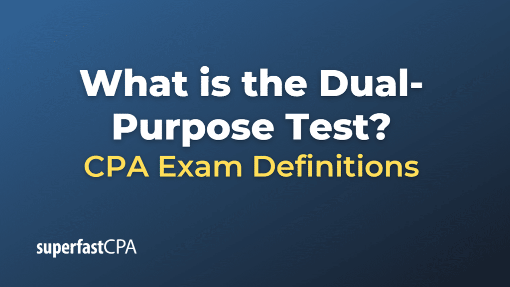 Dual-Purpose Test