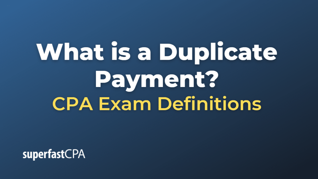 Duplicate Payment