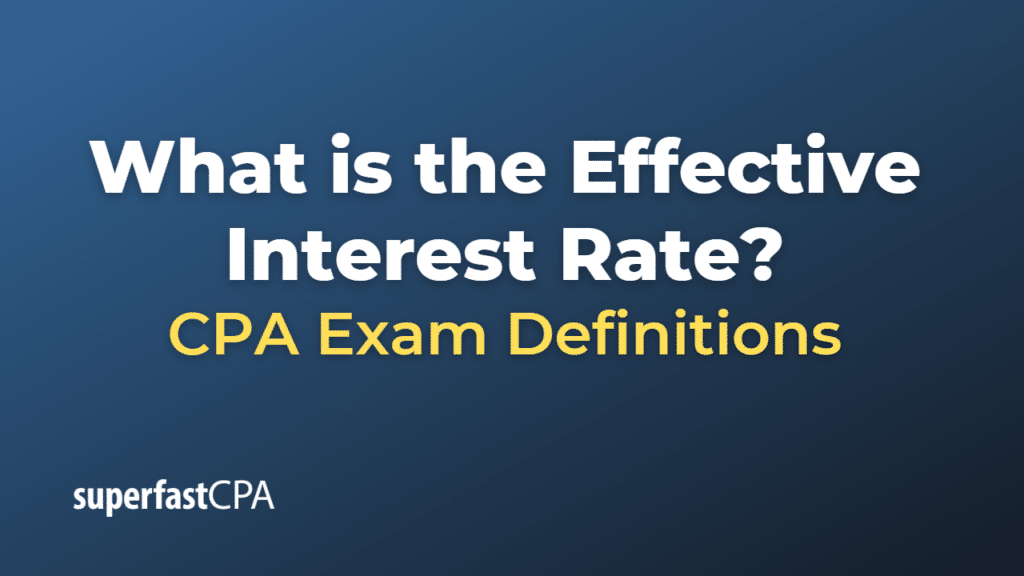 Effective Interest Rate