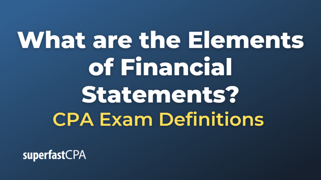 Elements of Financial Statements