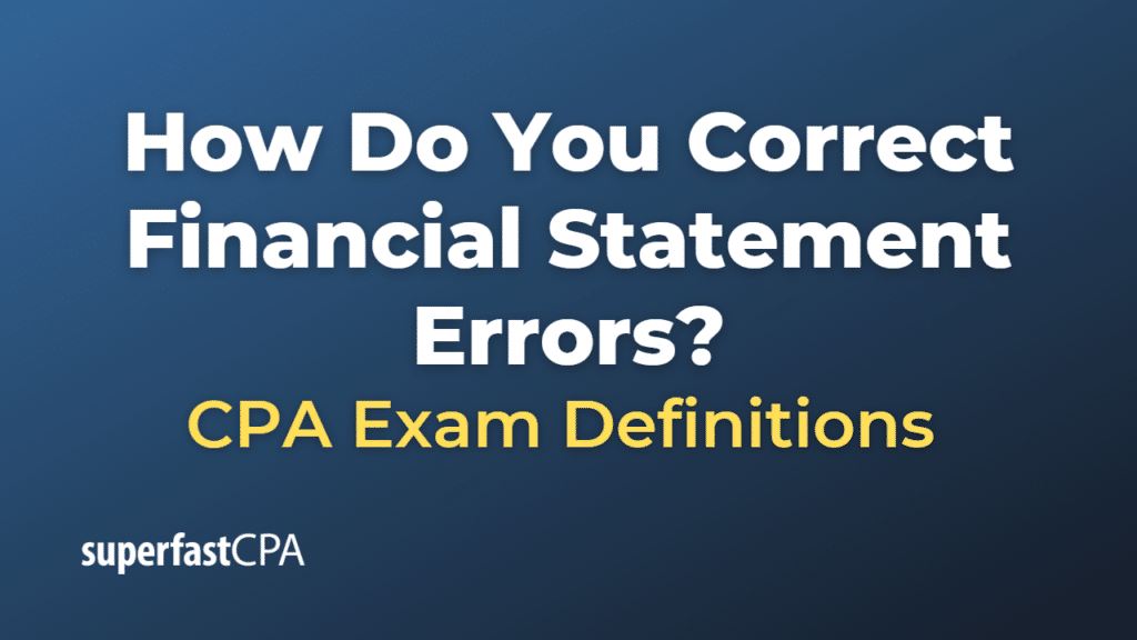 Correct Financial Statement Errors