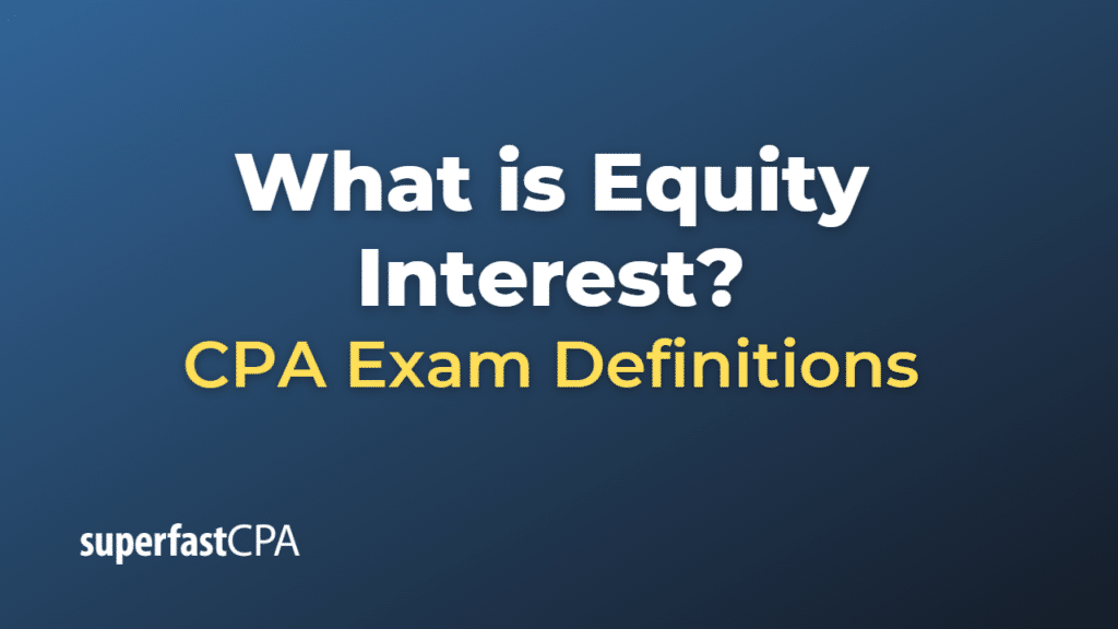 Equity Interest