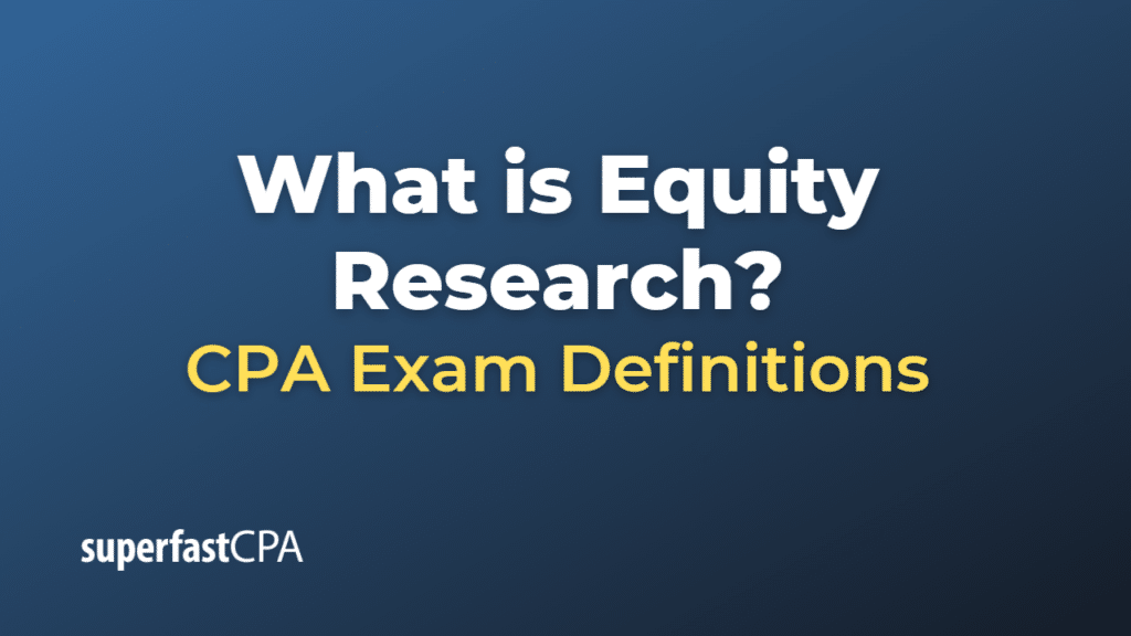 Equity Research