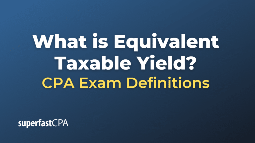 Equivalent Taxable Yield