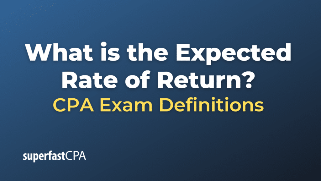 Expected Rate of Return