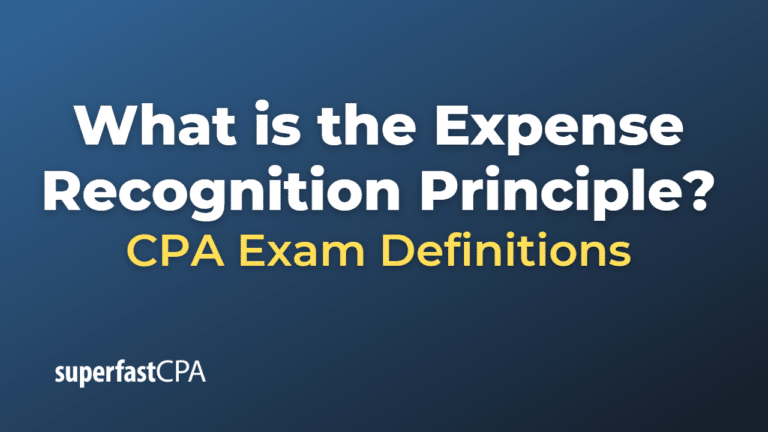 expense recognition principle definition