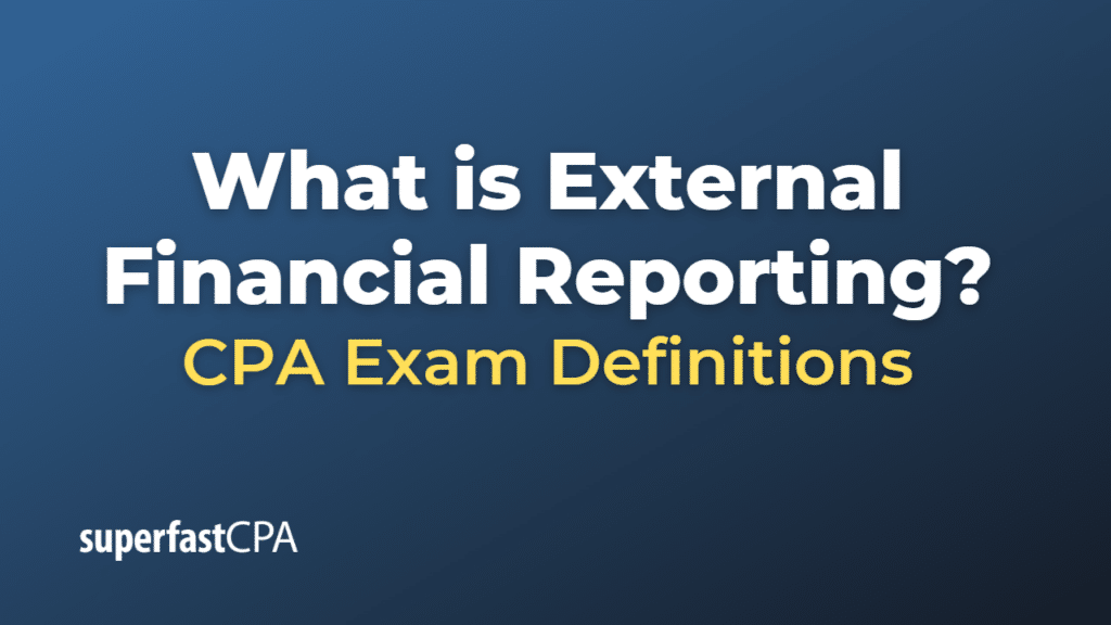 External Financial Reporting