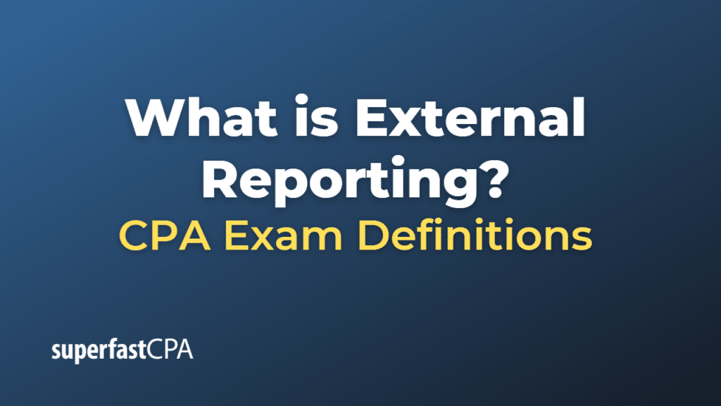 External Reporting