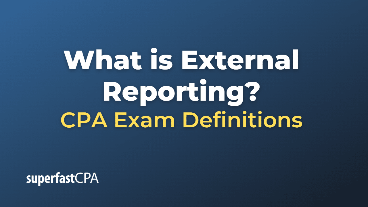 External Reporting
