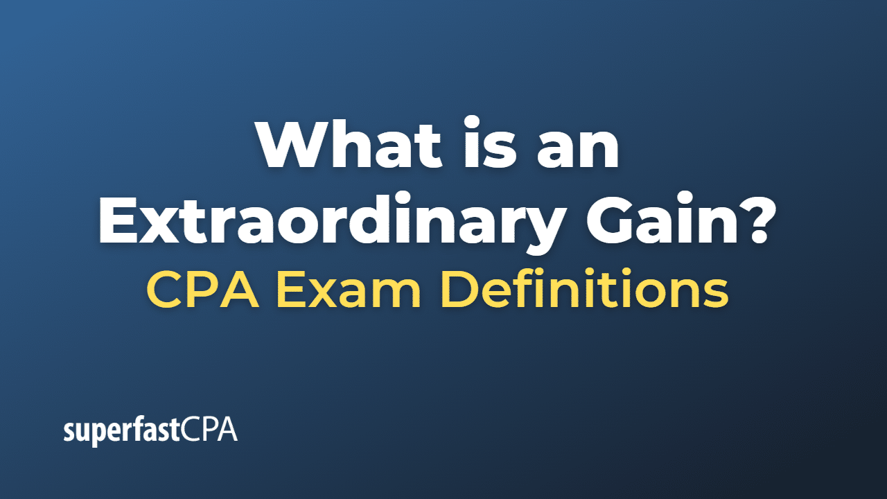 Extraordinary Gain