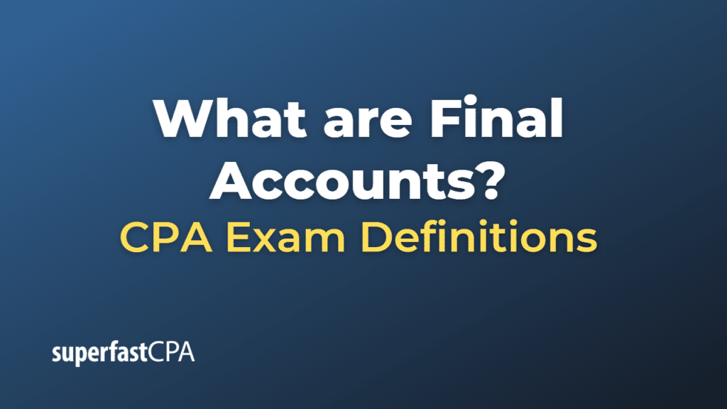 Final Accounts