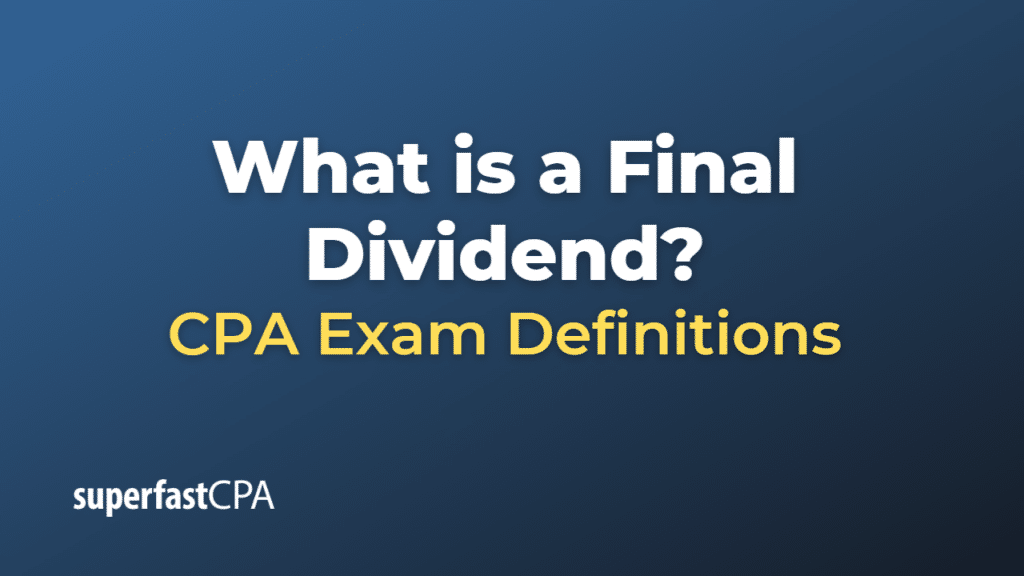 Final Dividend