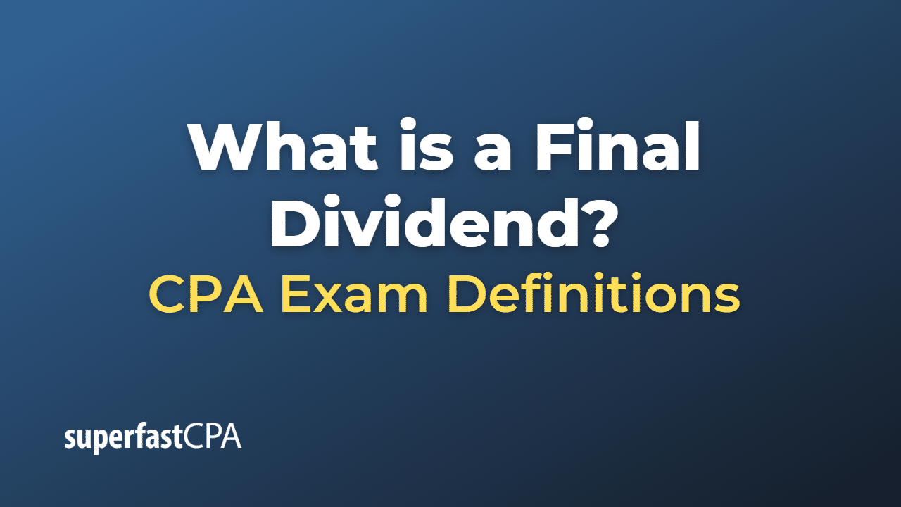 Final Dividend