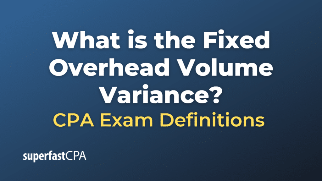 Fixed Overhead Volume Variance
