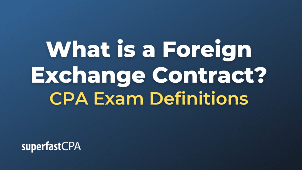 Foreign Exchange Contract