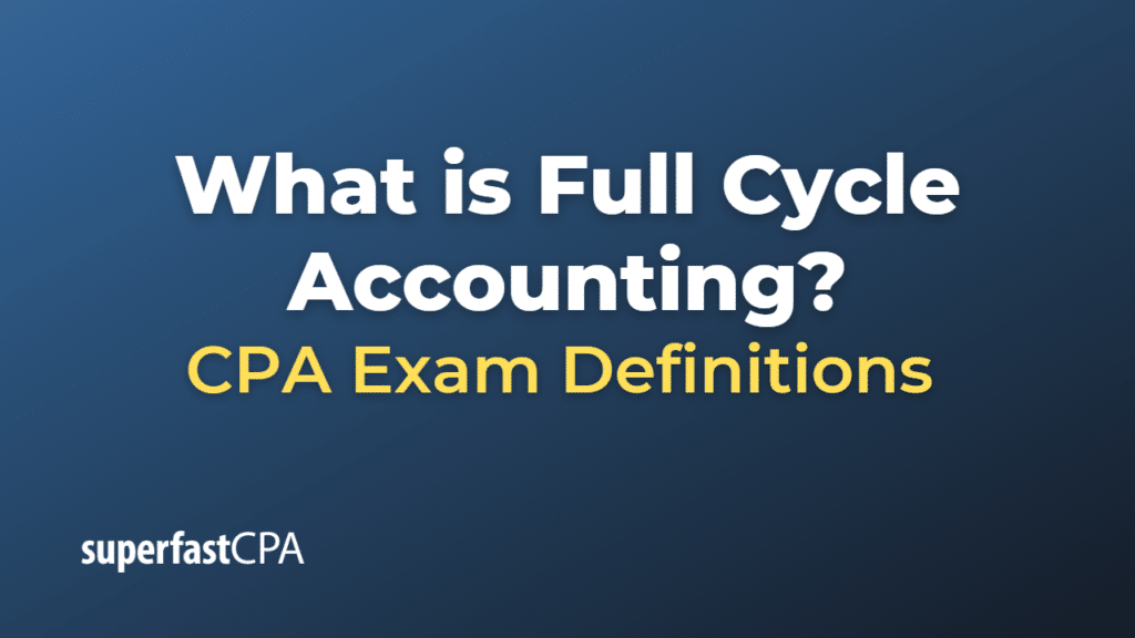Full Cycle Accounting