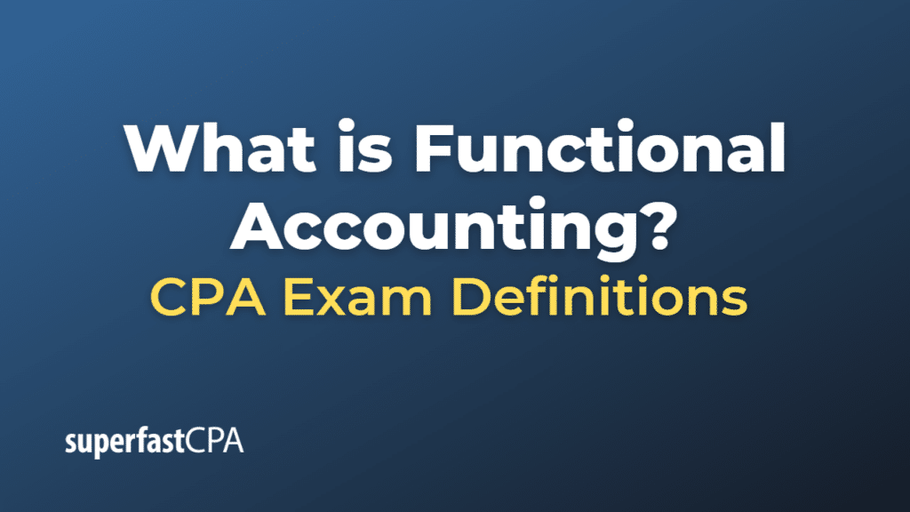 Functional Accounting