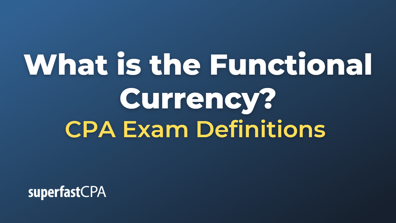 Functional Currency