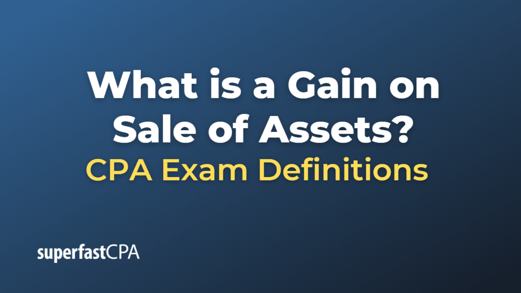 Gain on Sale of Assets