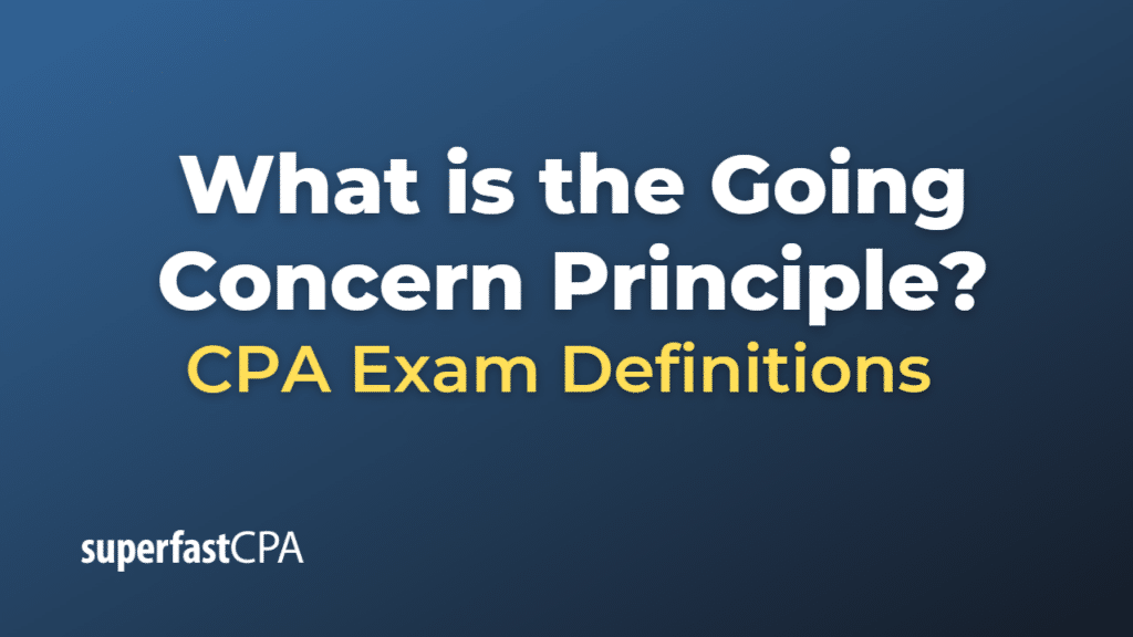 Going Concern Principle
