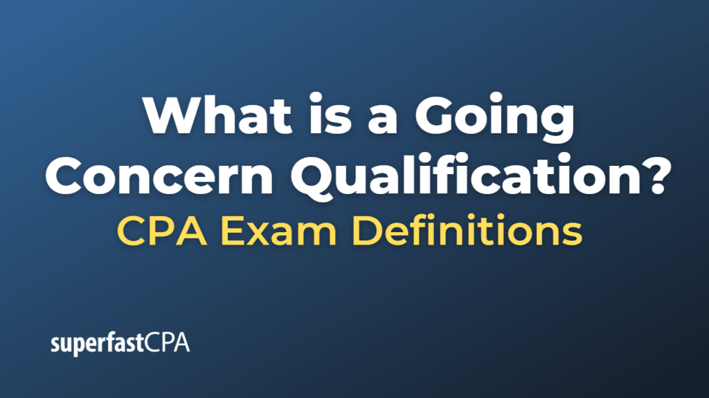 Going Concern Qualification