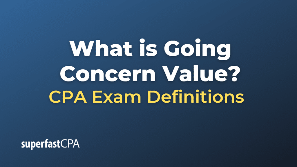 Going Concern Value