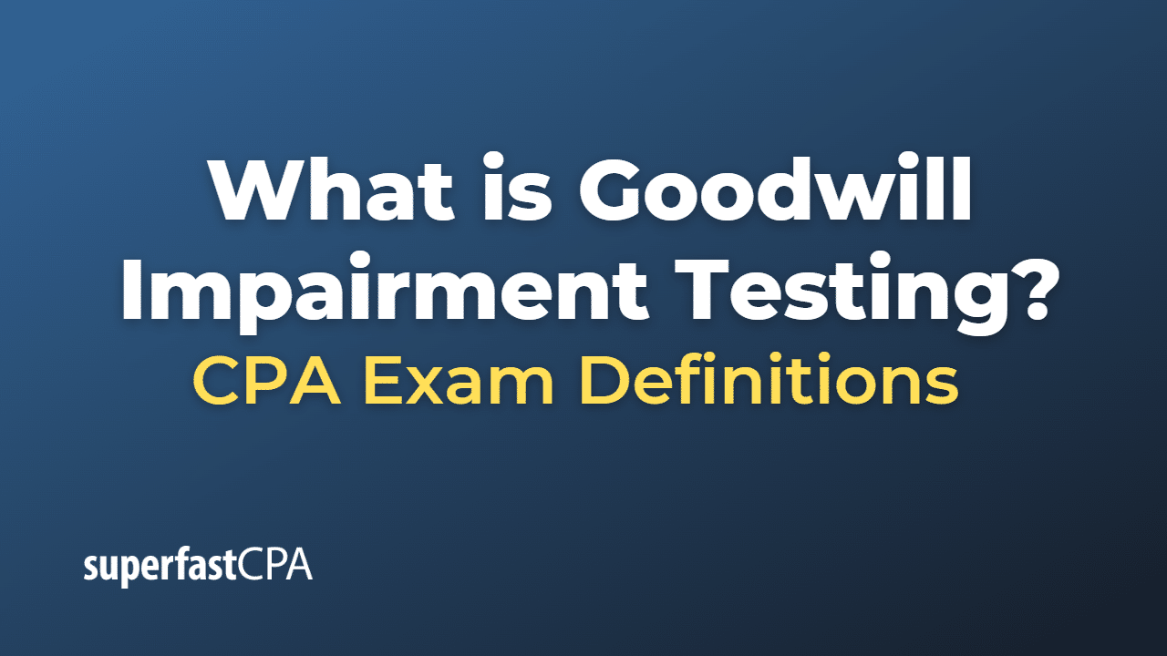 What is Goodwill Impairment Testing?