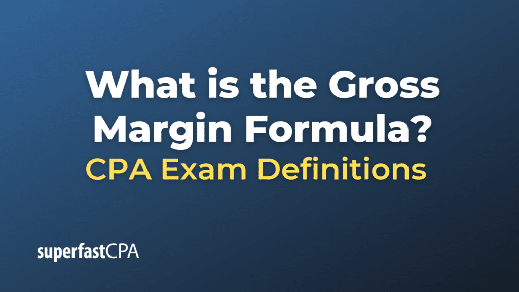Gross Margin Formula