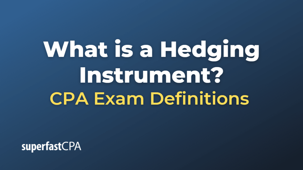 Hedging Instrument