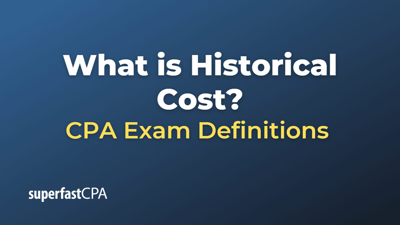 what is the historical cost principle