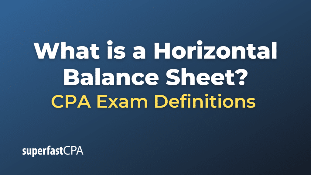 Horizontal Balance Sheet