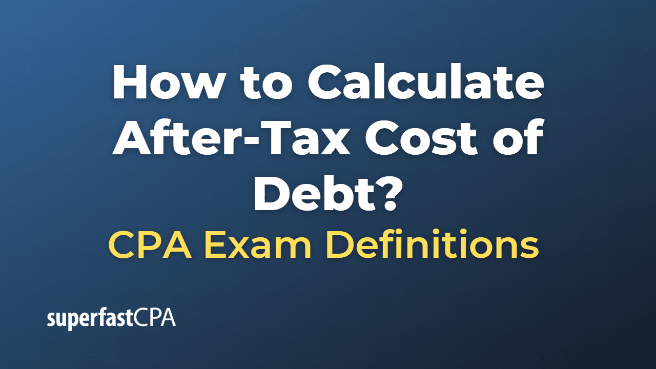 How To Calculate After Tax Cost Of Debt 