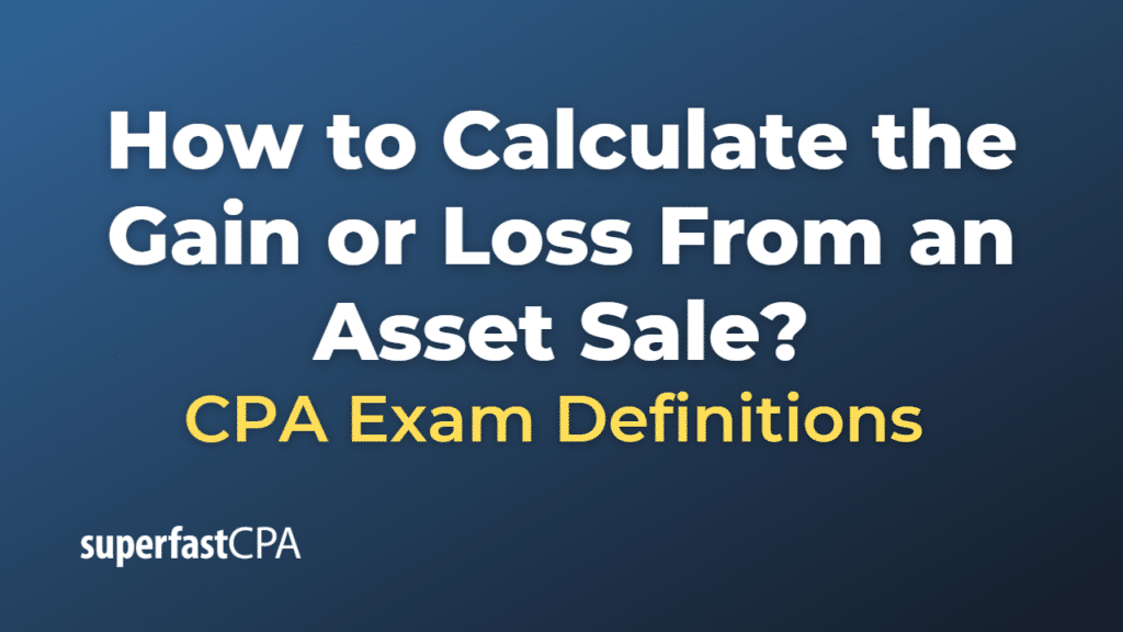 How to Calculate the Gain or Loss From an Asset Sale