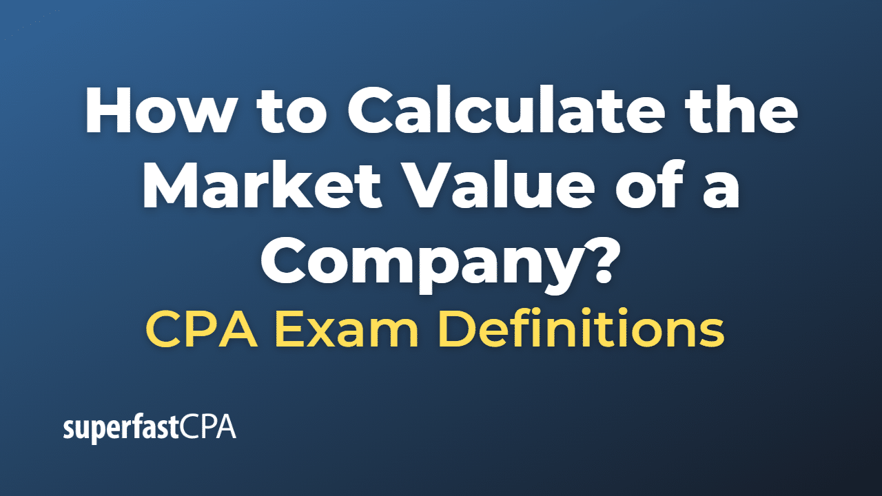 How to calculate the market value of a company 