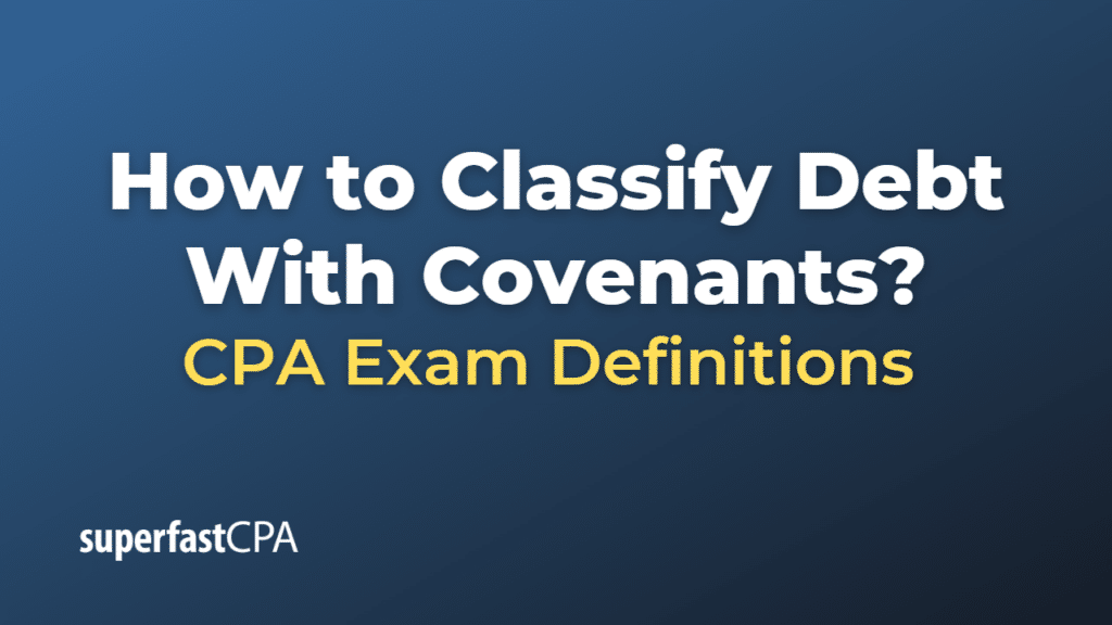 How to Classify Debt With Covenants