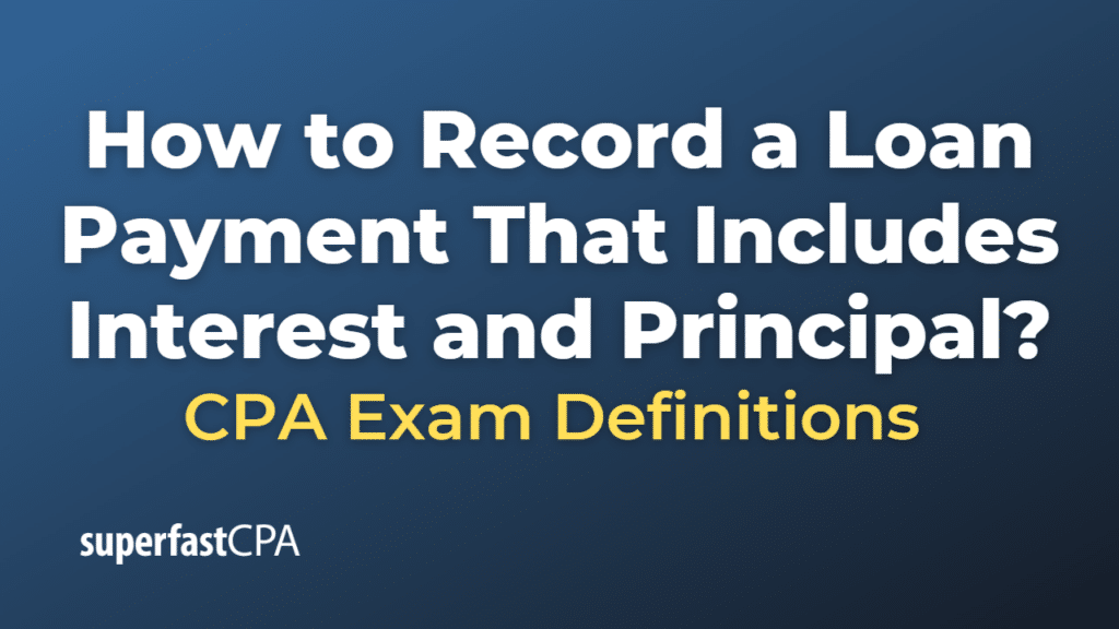 How to Record a Loan Payment That Includes Interest and Principal